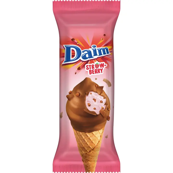 Daim Strawberry Jäätelötuutti 150ml/93g