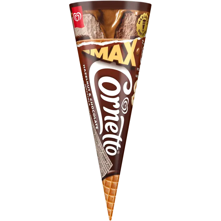 Cornetto Šokolaadi ja Sarapuupähkli jäätis koonuses 115 ml/82 g