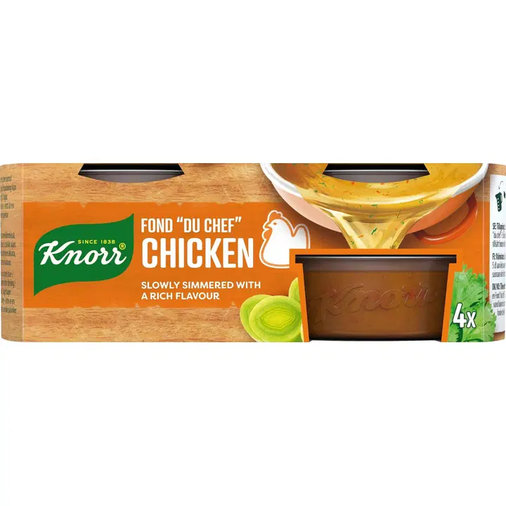 Knorr Fond „du Chef” Chicken kanapuljongikontsentraadi portsjonid 4 × 28 g