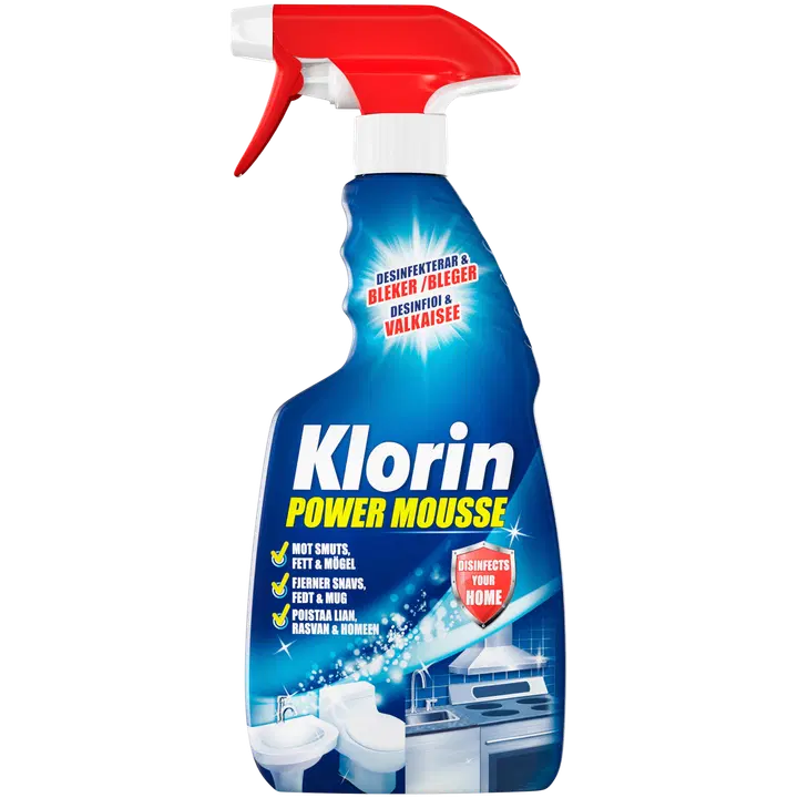 Klorin Power Mousse puhastus- ja desifintseerimisvaht 500 ml