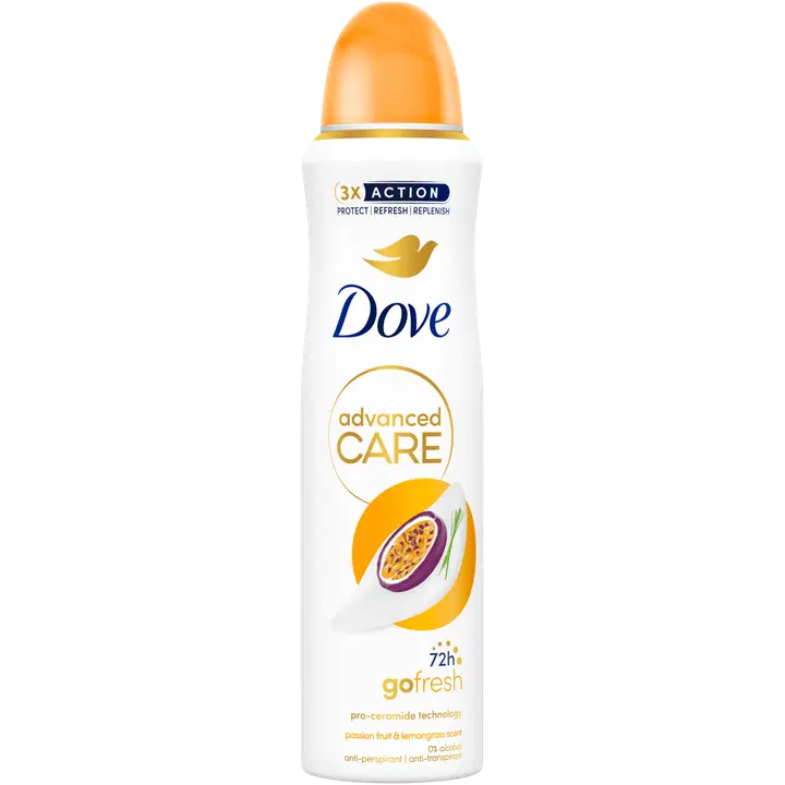 Spreideodorant Dove Advanced Care Passion Fruit 150ml