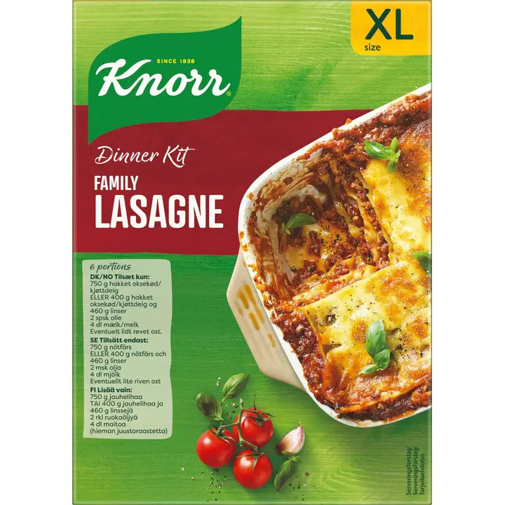 Knorr family lasanje valmistusained 350 g