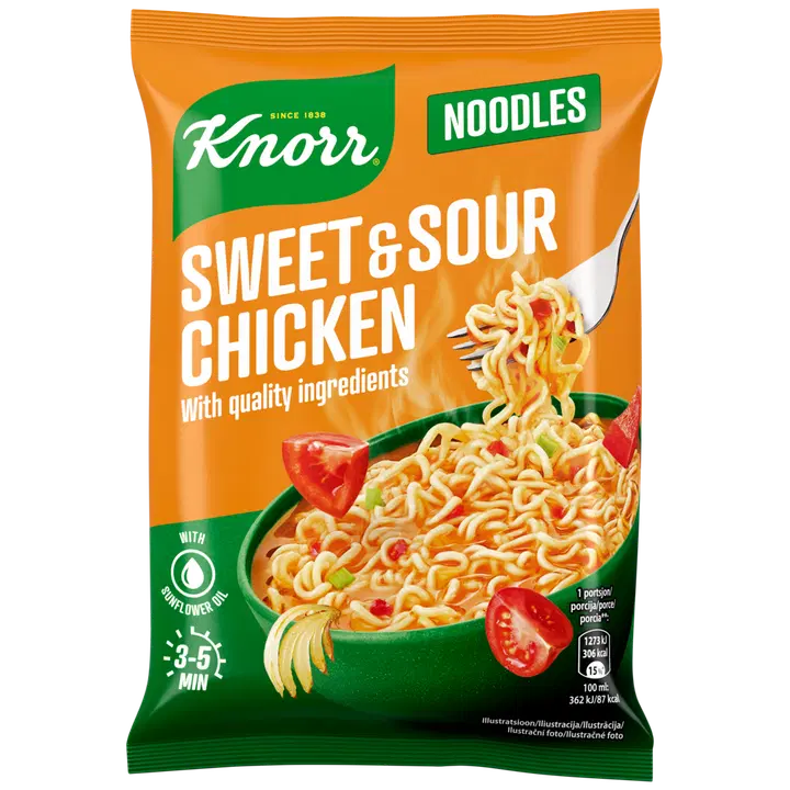 Knorr kiirnuudlid magus-hapumaitselised 65g