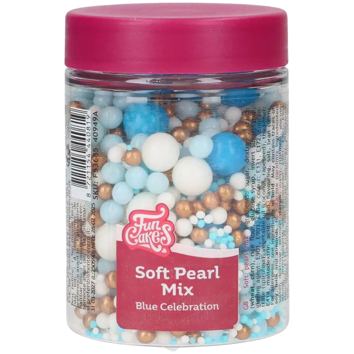 Funcakes pehmed suhkrupärlid sinistes toonides, 80 g