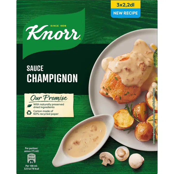 Knorr seenekastme pulber, 3x36 g