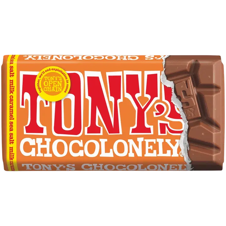 Tony's Chocolonely piimašokolaad karamelli ja meresoolaga 90g