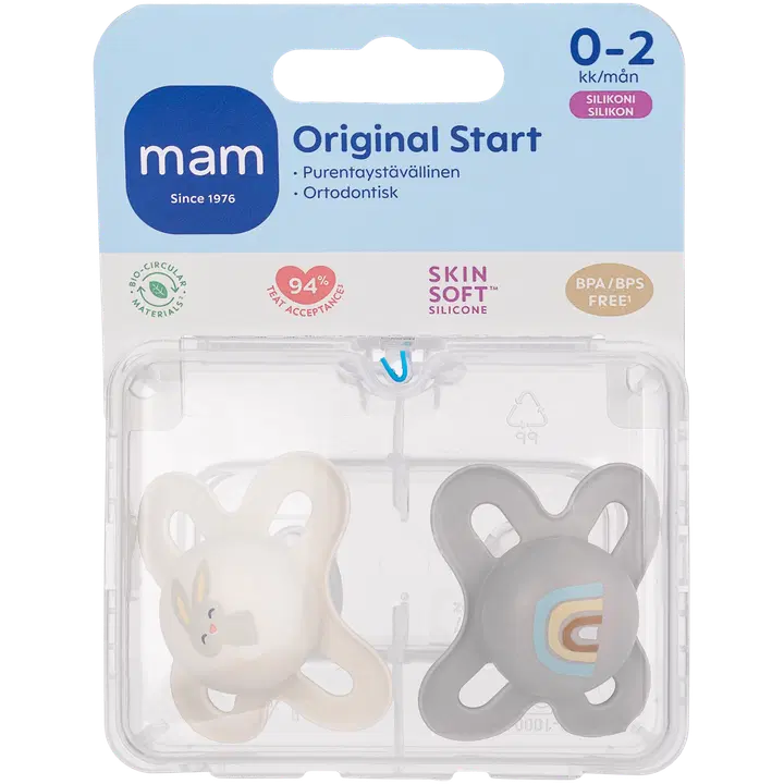 Mam Start silikoonlutt 0-2k, 2 tk