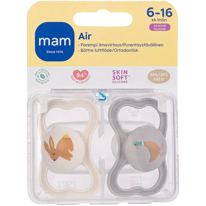 Mam Air silikoonlutt 6-16 k, 2 tk
