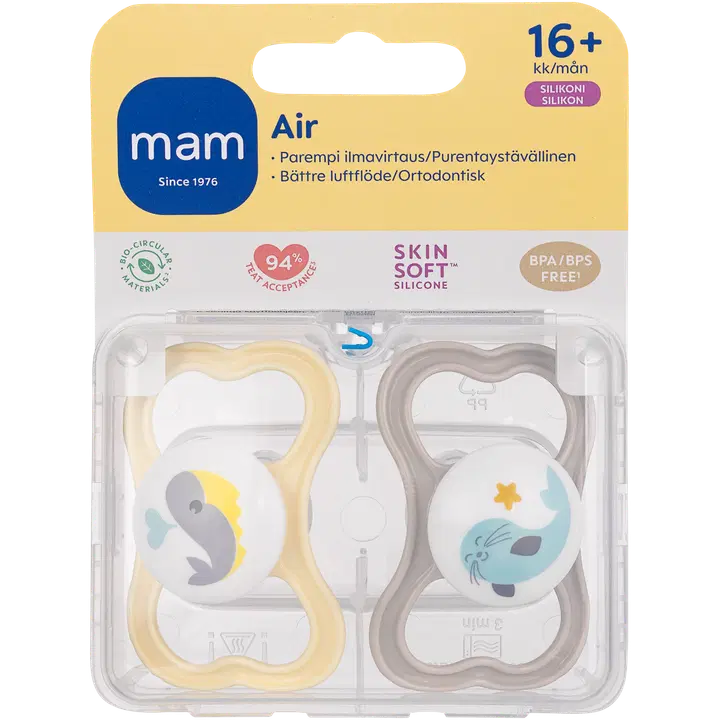 Mam Air silikoonlutt 16 k, 2 tk