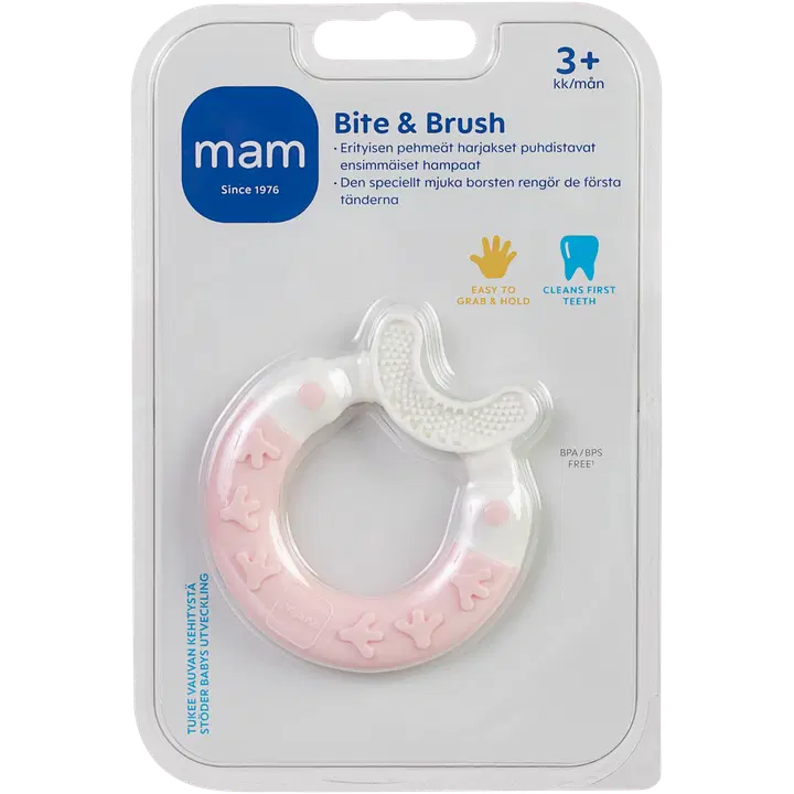 Mam Bite & Brush närimisrõngas alates 3-elukuust