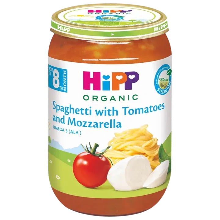 HiPP spagetid tomatite ja mozzarellaga öko 8.k 220g