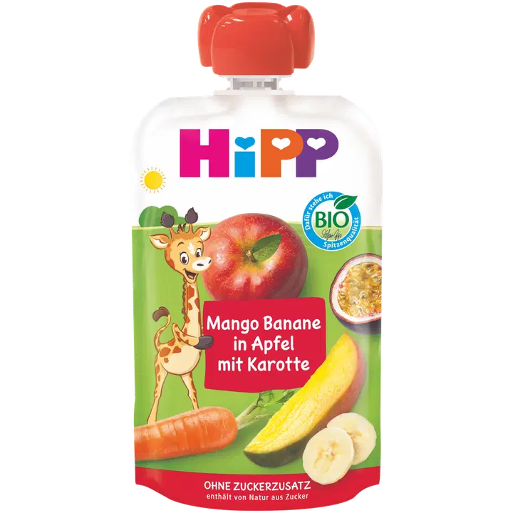 HiPP Hippis porgandipüree mango ja banaaniga BIO 6k