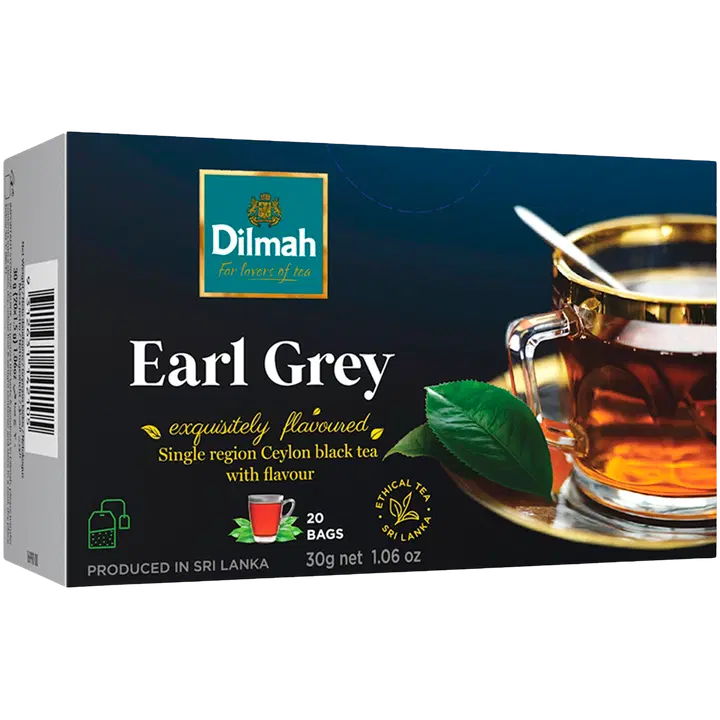 Dilmah earl grey must tee niidiga kotis 20*1.5g