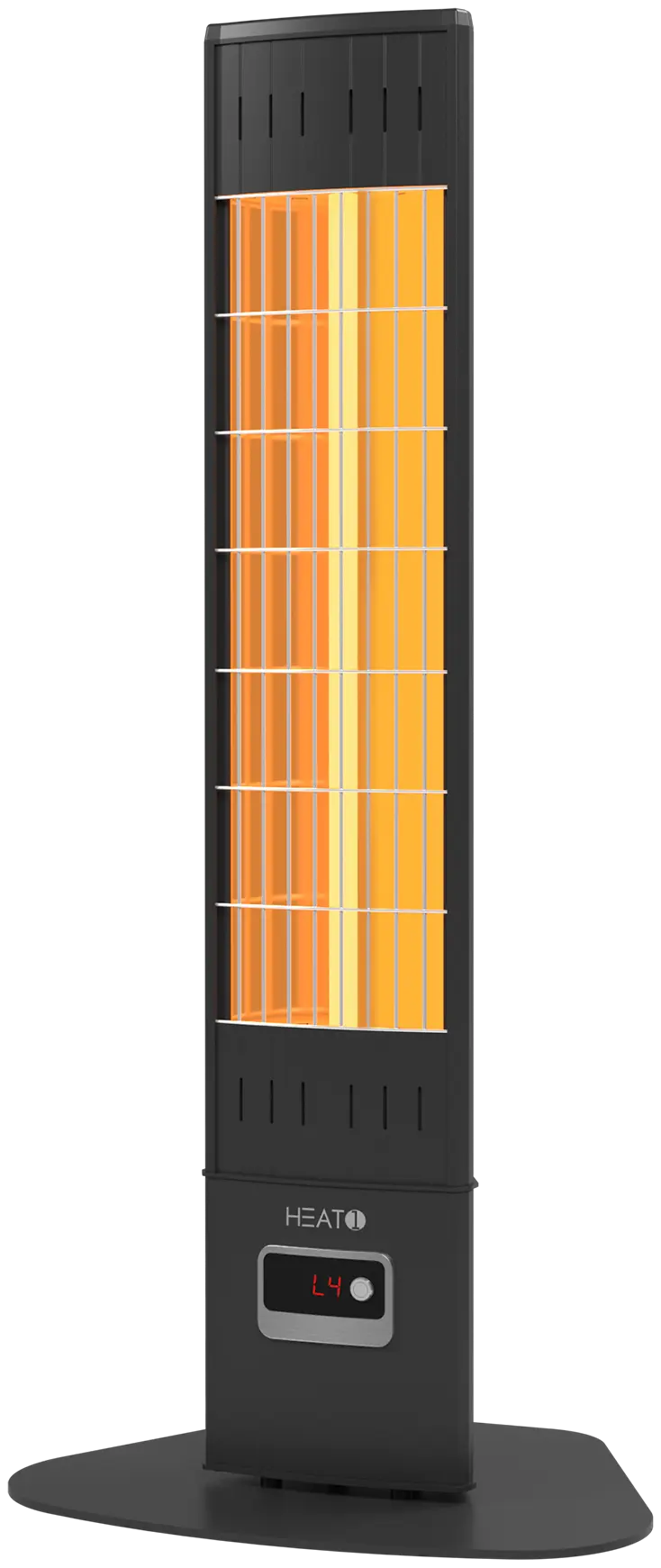 HEAT1 ECO Terassilämmitin Pro-line lattiamalli 2300W kaukosäätimellä, musta