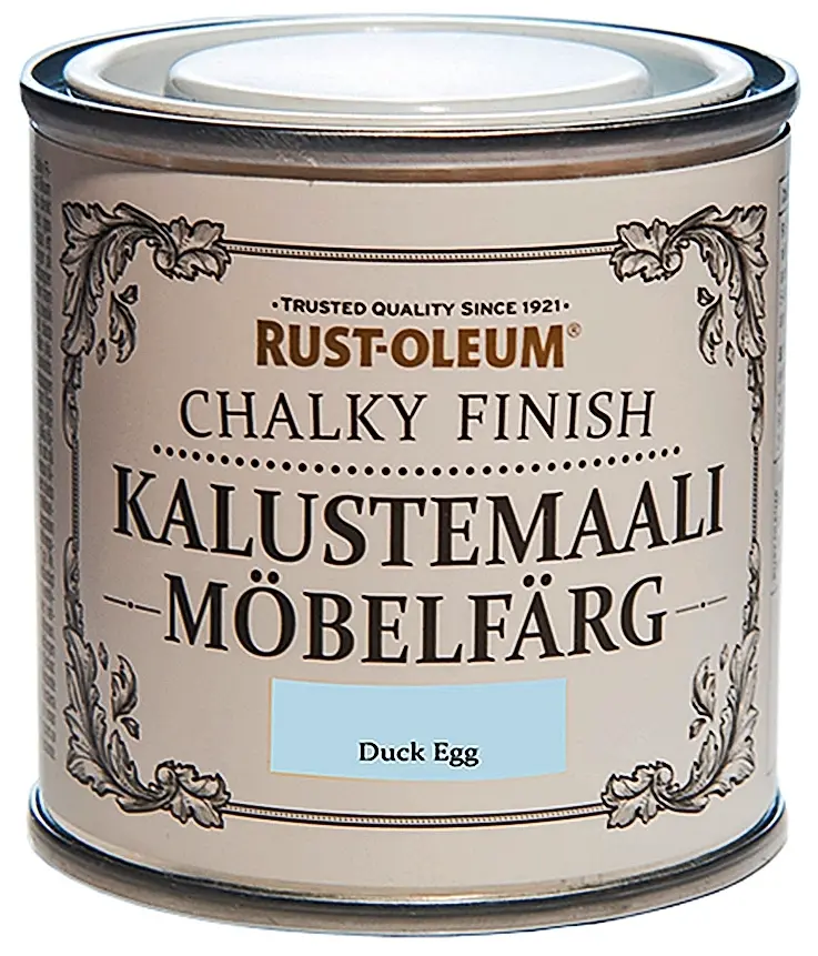 Rust-Oleum Chalky Finish 125ml kalustemaali vesiohenteinen runsaspigmenttinen vaaleansininen