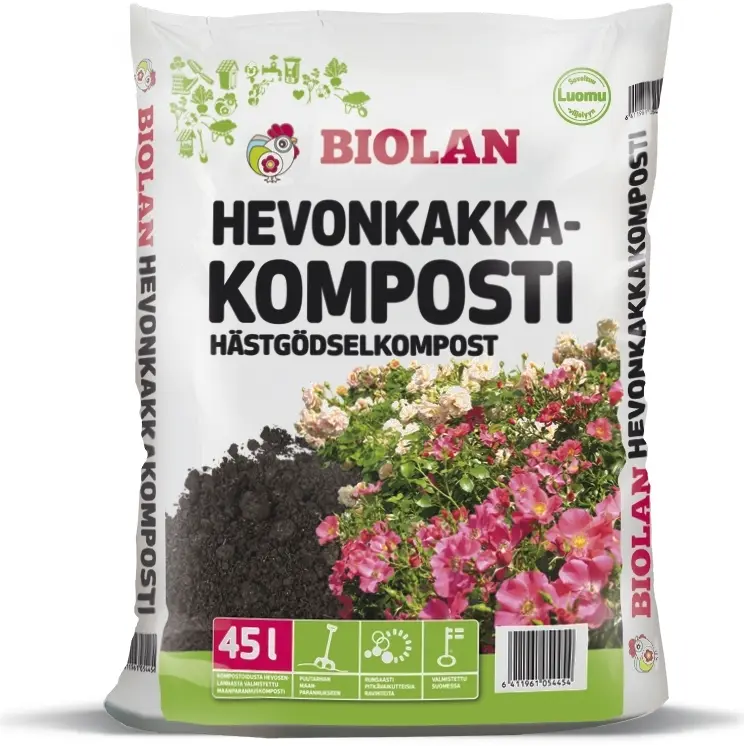 Biolan hevonkakkakomposti 45 l