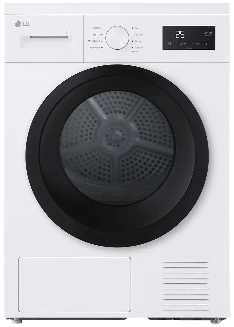 LG LG kuivausrumpu RHA1008NWK, 8kg, valkoinen