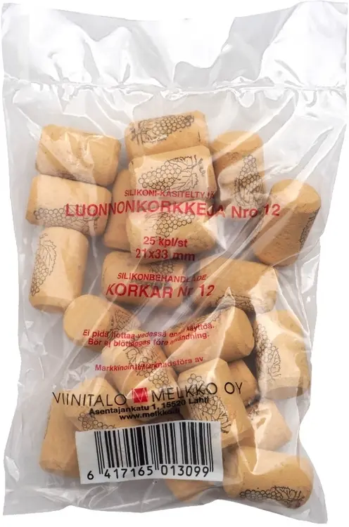 Presto Luonnonkorkki Nro 12, 25 kpl