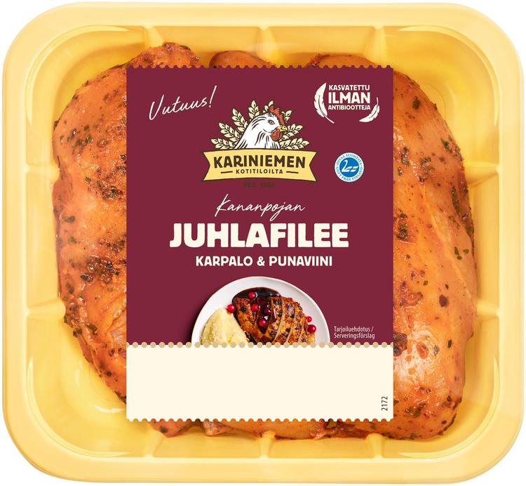 Kariniemen Kananpojan Juhlafilee karpalo-punaviini 590 g