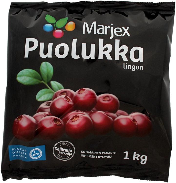 Marjex puolukka 1kg pakaste