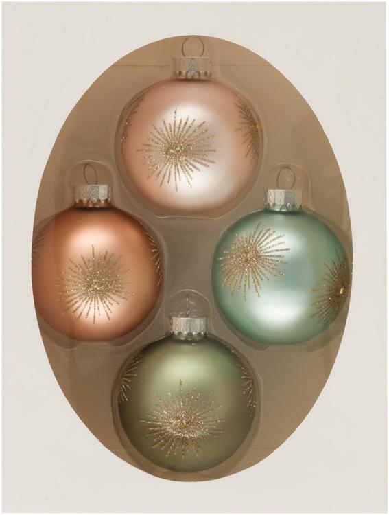 Lasipallo pastel 6,5 cm 4 kpl