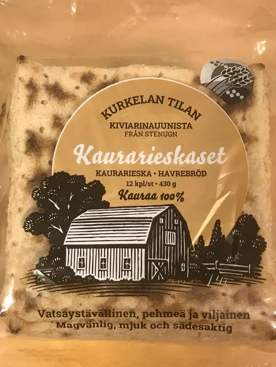 Kurkelan tilan kaurarieskanen, 100% täysjyväkauraa