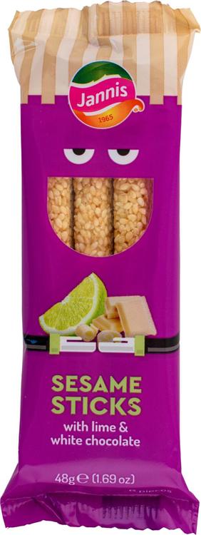 Jannis lime ja valkosuklaa sesame sticks 48g