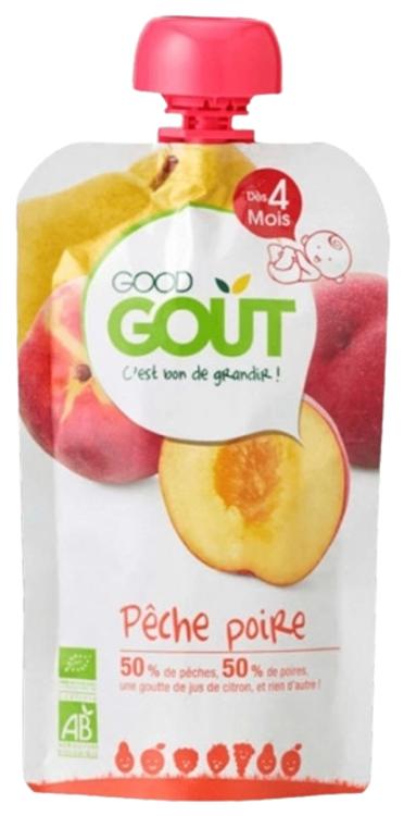 Good Gout pirni ja virsikupüree 120 g, öko, alates 4-elukuust