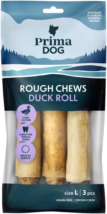 PrimaDog Rough Chews Ankkarulla L 17 cm 225 g