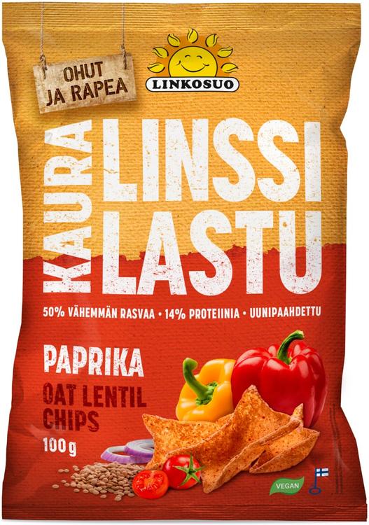 Linkosuon Ohut Kaura-Linssi lastu Paprika 100 g