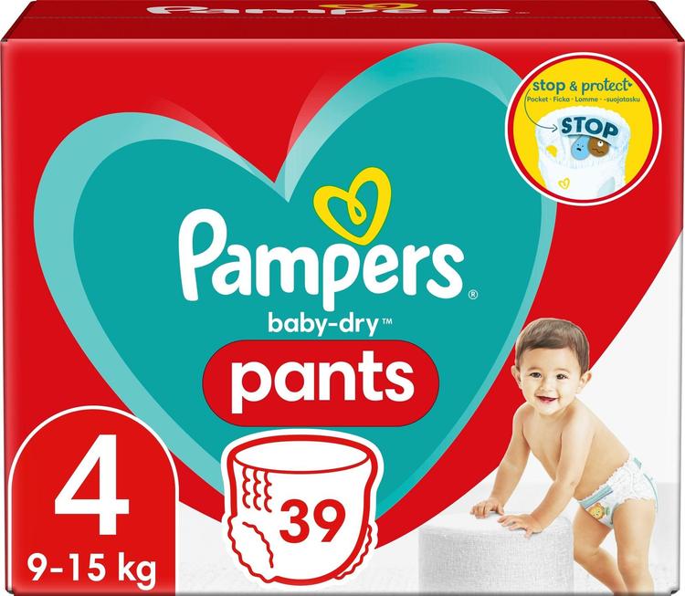 Pampers 39kpl Baby Dry Pants S4 9-15kg housuvaippa