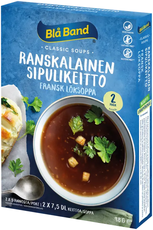 Blå Band gluteeniton laktoositon Ranskalainen Sipulikeitto 2 x 49g