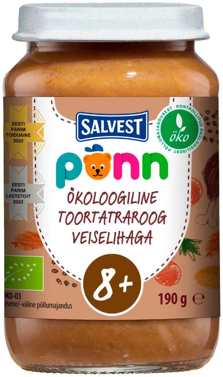 Põnn öko toortatraroog veiselihaga 190g alates 8-elukuust