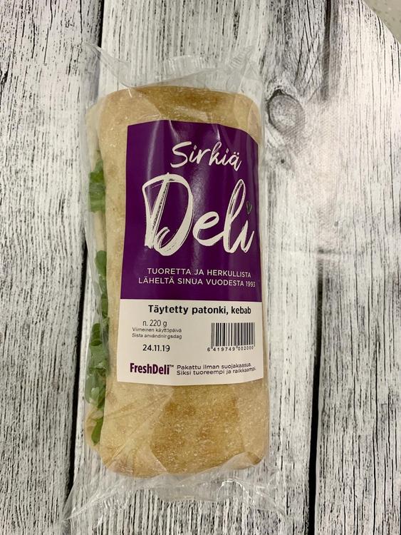Täytetty patonki,kebab