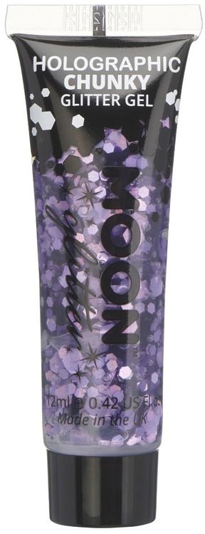 Holografinen violetti glittergeeli suuri kimalle 12 ml