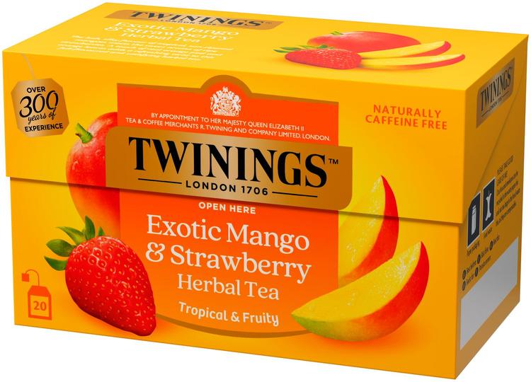 Twinings Exotic Mango & Strawberry yrttitee 20x2g