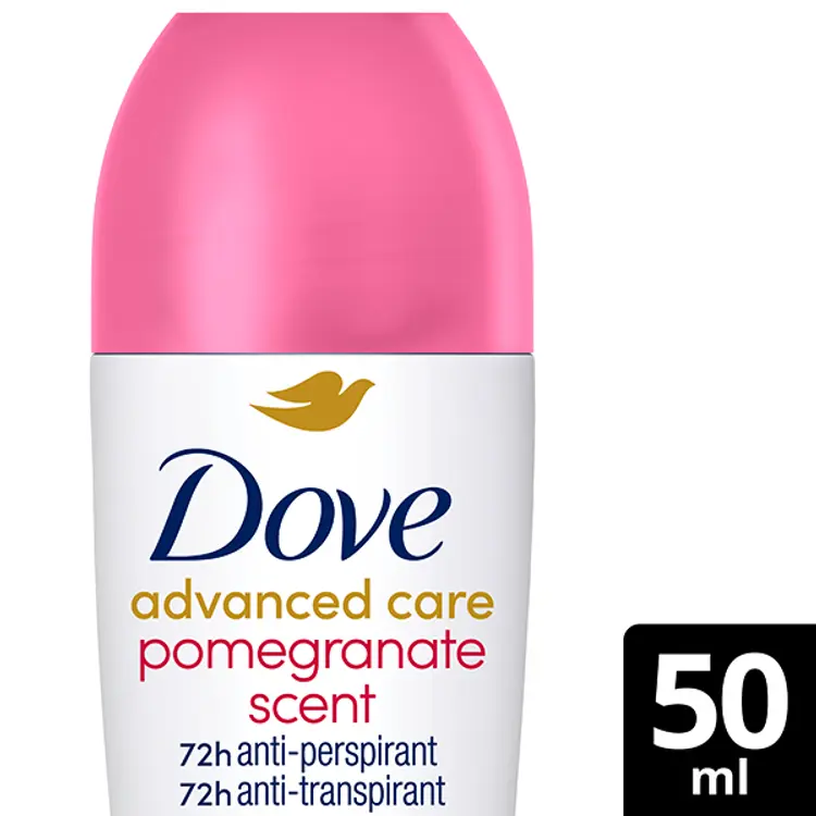 Dove 72h Advanced Care Pomegranate Antiperspirantti Deodorantti Roll-on mukana kosteusvoide 50 ml