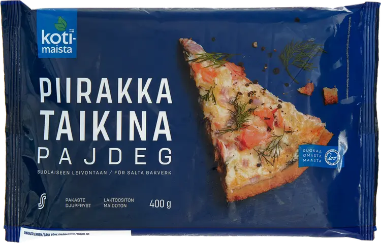 Kotimaista 400 g piirakkataikina pakaste laktoositon, maidoton