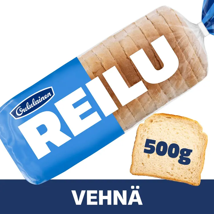 Oululainen Reilu Vehnä 500g, vehnäleipä
