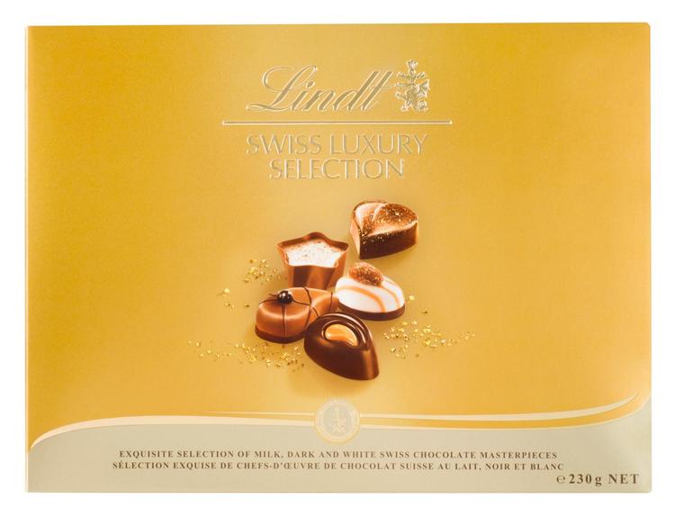 Lindt Swiss Luxury Selection lajitelma sveitsiläisiä suklaakonvehteja 230g