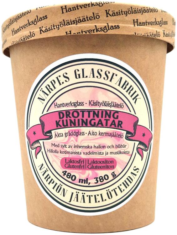 Närpiön Jäätelötehdas Kuningatarkermajäätelö laktoositon 480ml 380 g