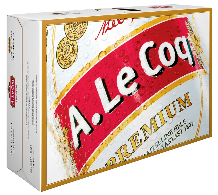 24 x A. Le Coq Premium 4,5% olut 0,33 l tlk salkku
