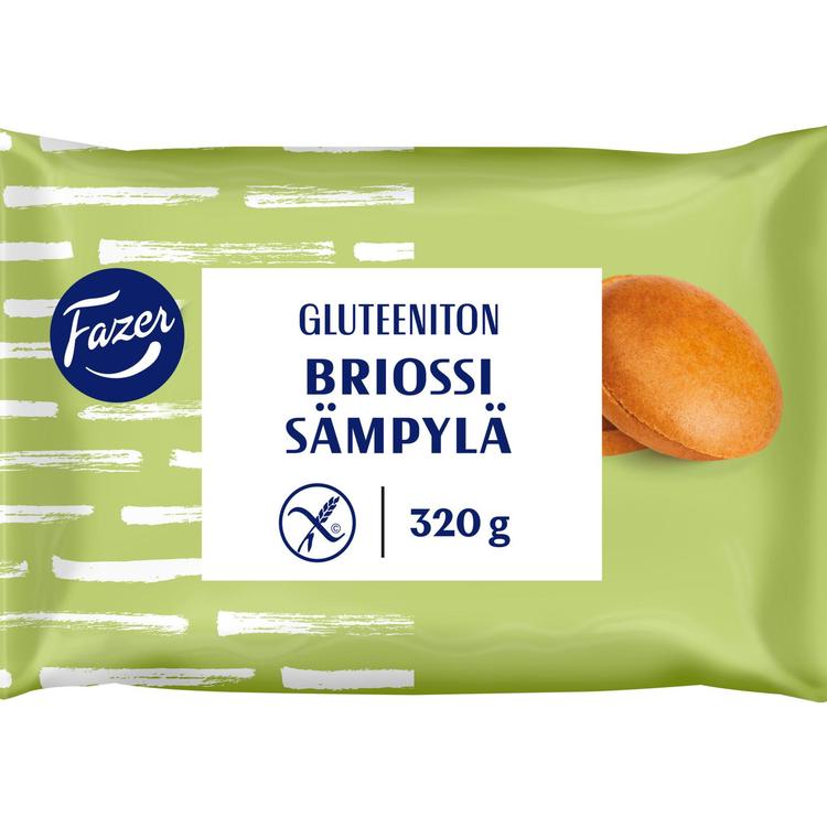 Fazer Gluteeniton Briossisämpylä 4kpl 320g, kypsäpakaste