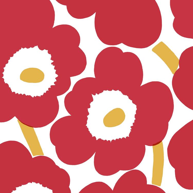 Marimekko Unikko punakulta lautasliina 20kpl/24cm