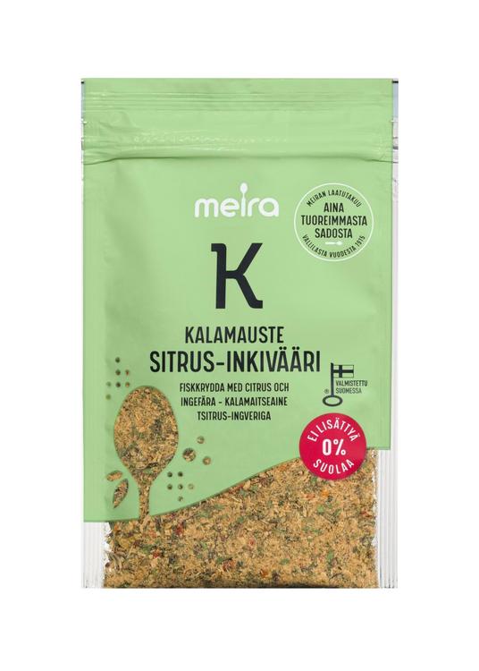 Meira Kalamauste sitrus-inkivääri ei lisättyä suolaa 25g