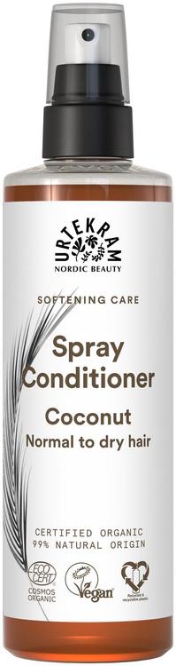 URTEKRAM Kookos hiuksiin jätettävä spray hoitoaine 250ml