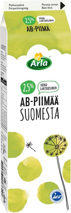 Arla AB 2,5% Piimä 1 L vähälaktoosinen Suomi