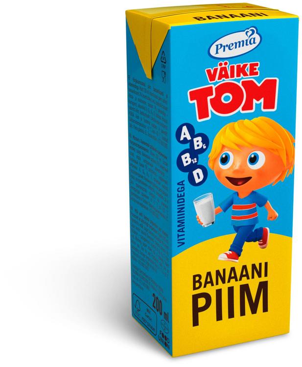 Piim banaanilisandi ja vitamiinidega, 200 ml