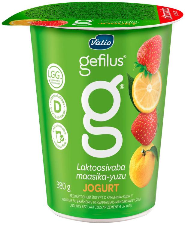 Maasika-Yuzu jogurt, laktoosivaba, 380 g