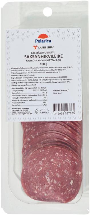 Lapin Liha Kylmäsavustettu saksanhirvileike 100g